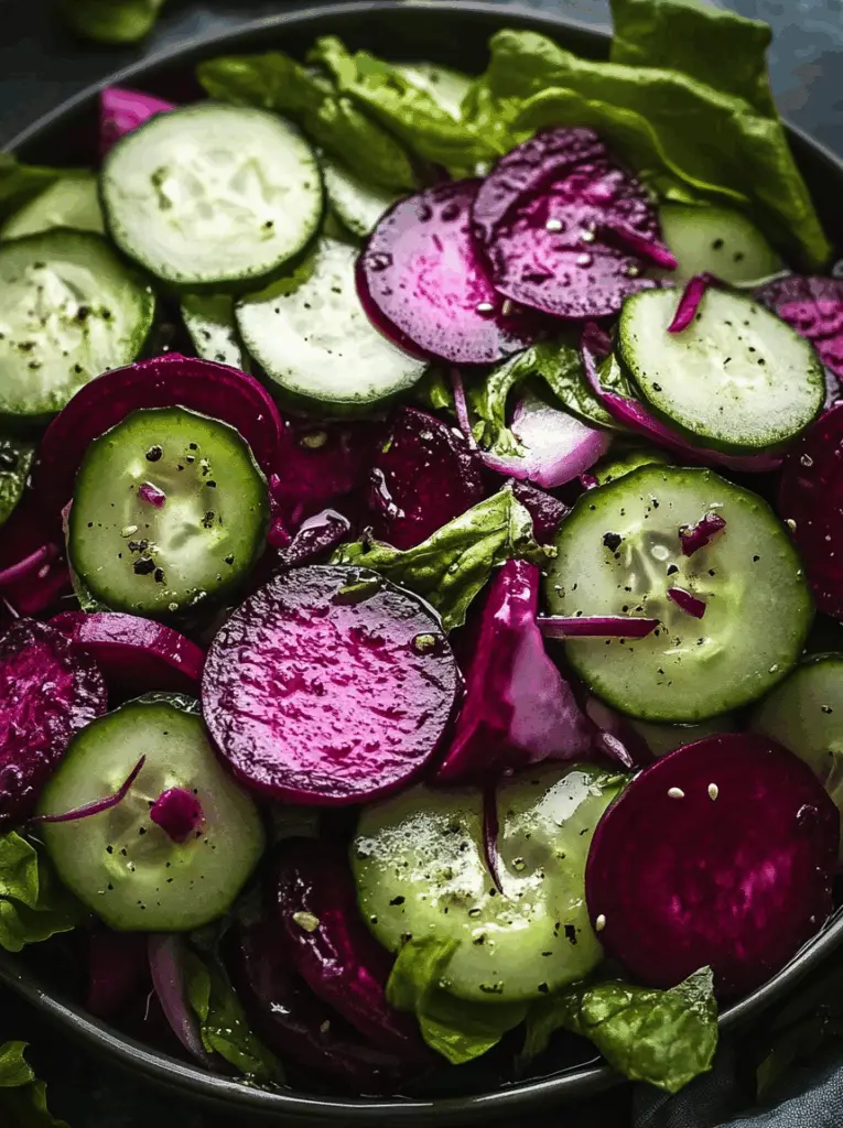 Fresh Cucumber and Beet Salad
