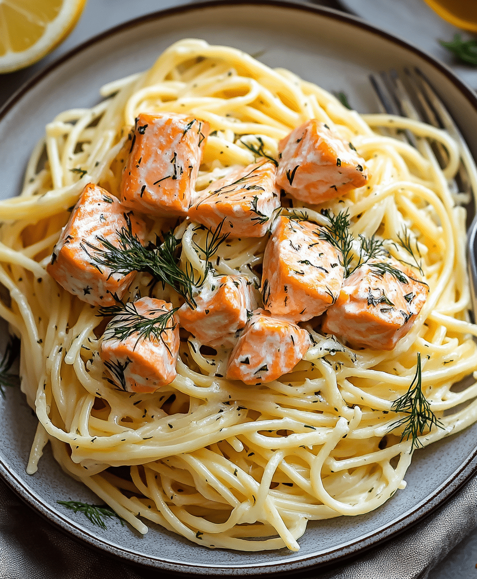 Lemon Dill Salmon Pasta
