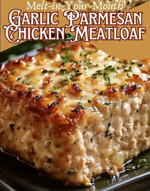 Melt-in-Your-Mouth Garlic Parmesan Chicken Meatloaf