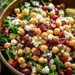 Feta & Cranberry Chickpeas with Lemon Vinaigrette