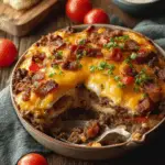 Low-Carb Bacon Cheeseburger Casserole