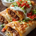 Crispy Beef & Cheesy Chimichangas
