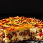 Mediterranean-Style Ground Beef with Potatoes, Fresh Salad, and Eggs