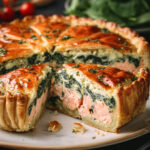 Flaky Puff Pastry Salmon with Spinach Filling