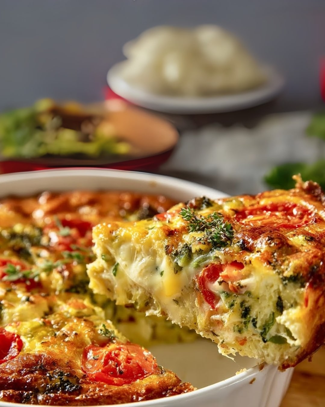 Zucchini, Potato & Feta Bake with Yogurt Sauce