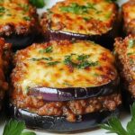Baked Eggplant with Minced Meat and Cheese