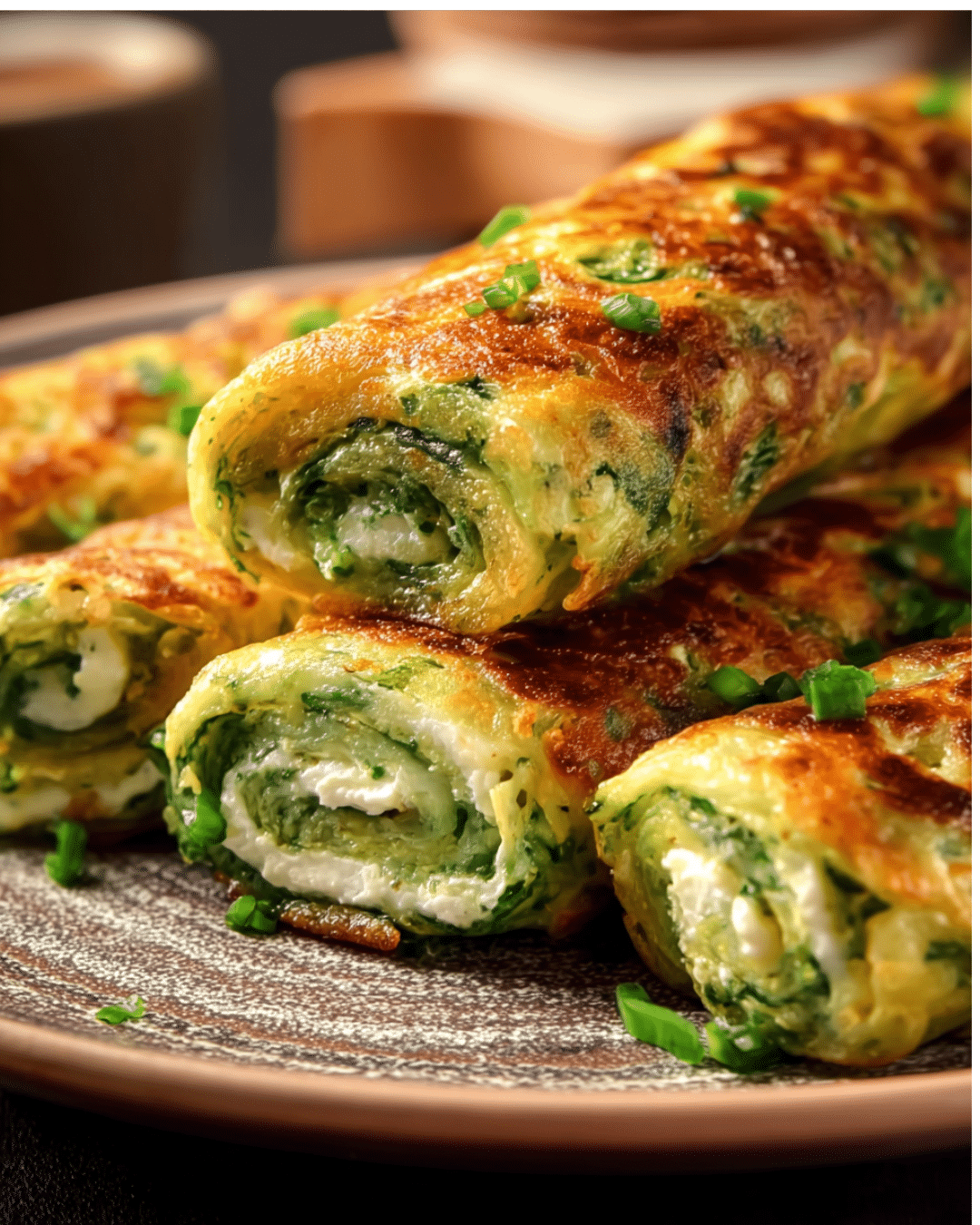 Spinach Oats Pancake Roll