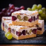 Creamy Grape Cake with Yogurt Layer and Soft Butter Crust