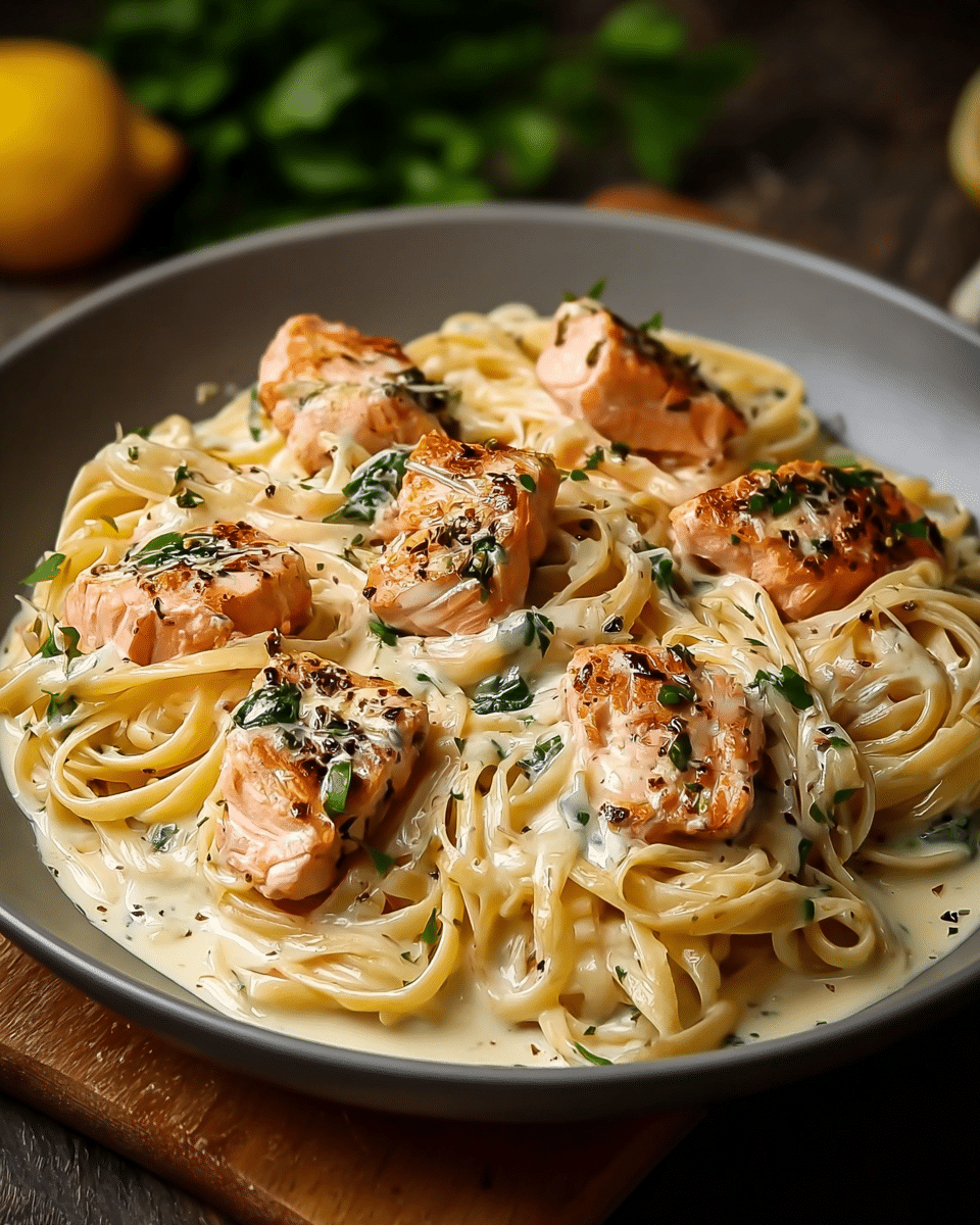 Creamy Garlic Butter Salmon Pasta – Comfort Food at Its Finest