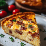 Crustless Bacon and Cheese Quiche Recipe