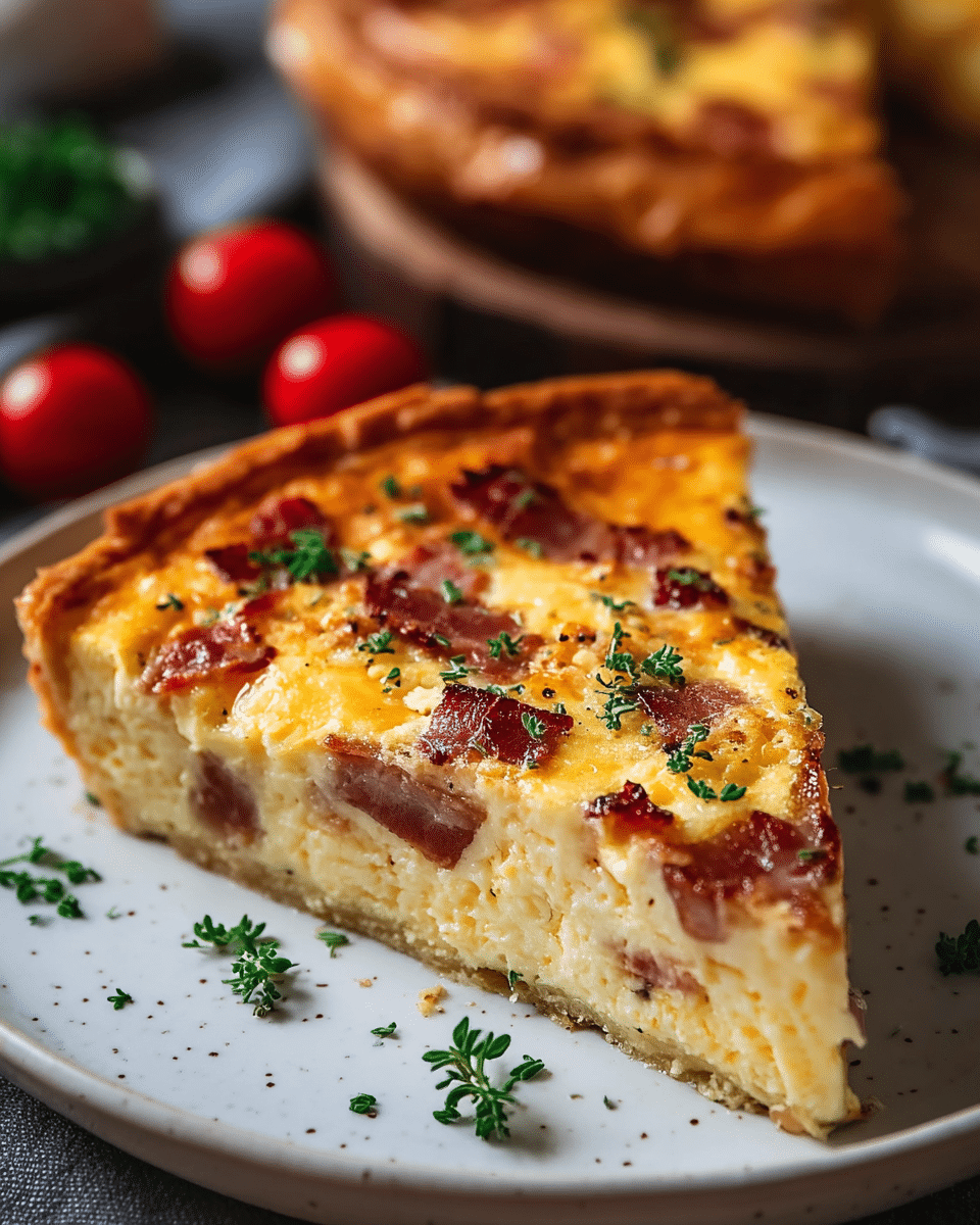 Crustless Bacon and Cheese Quiche Recipe