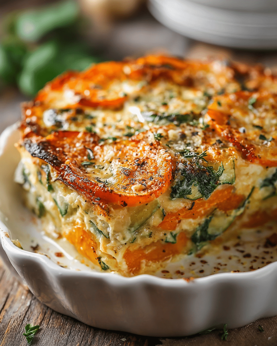 Sweet Potato and Spinach Gratin Recipe