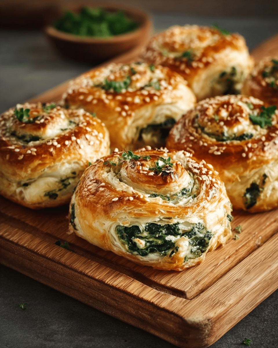 Golden Spinach & Cheese Puff Pastry