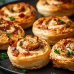 Cheesy Bacon Puff Pastry Snails – A Crispy, Savory Delight