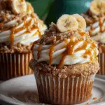 Banana Caramel Peanut Butter Cupcakes