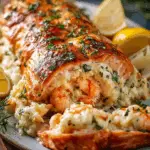 Crab and Shrimp Stuffed Salmon