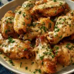 Crispy Wings Tossed in Creamy Alfredo Sauce