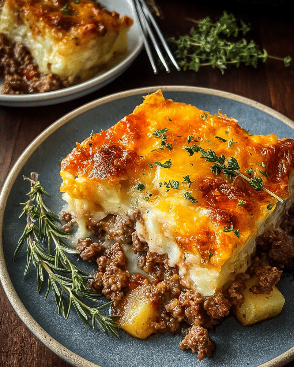 Easy 5-Ingredient Hamburger & Potato Casserole
