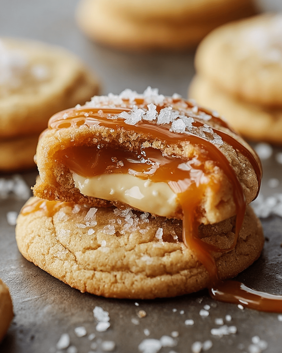 Salted Caramel Cheesecake Cookies