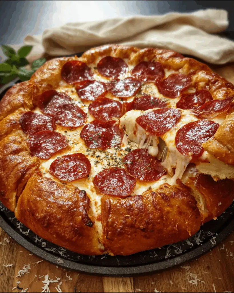Stuffed Crust Pepperoni Pizza – The Ultimate Homemade Comfort Food