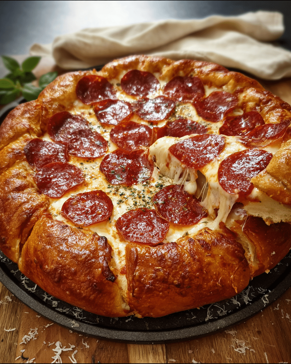 Stuffed Crust Pepperoni Pizza – The Ultimate Homemade Comfort Food