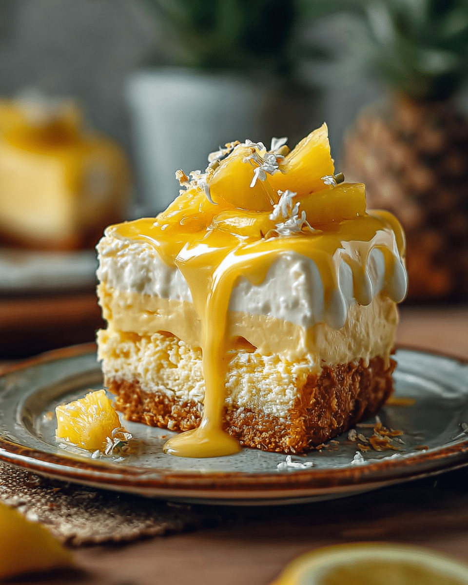 Juicy Pineapple Heaven Cheesecake