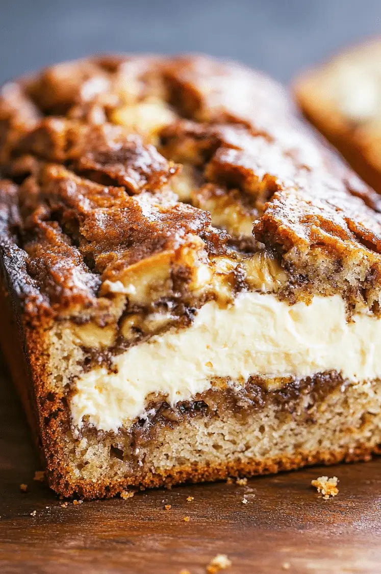 Cream Cheese-Filled Banana Bread – Moist & Decadent Dessert