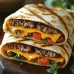 Grilled Cheeseburger Wraps