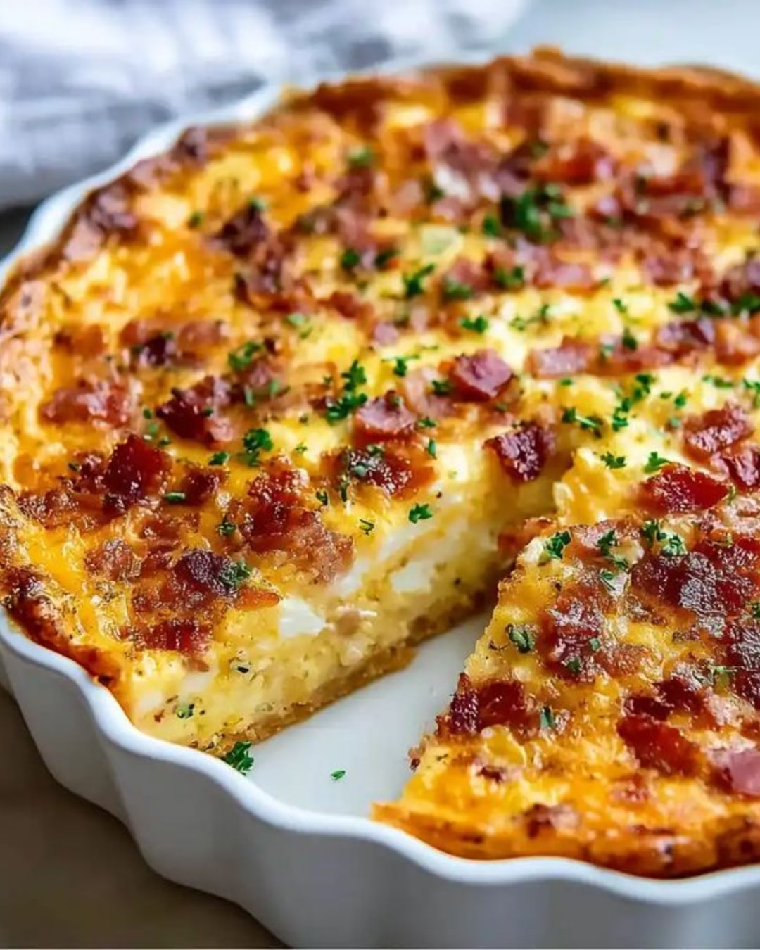 Bacon and Cheese Crustless Quiche