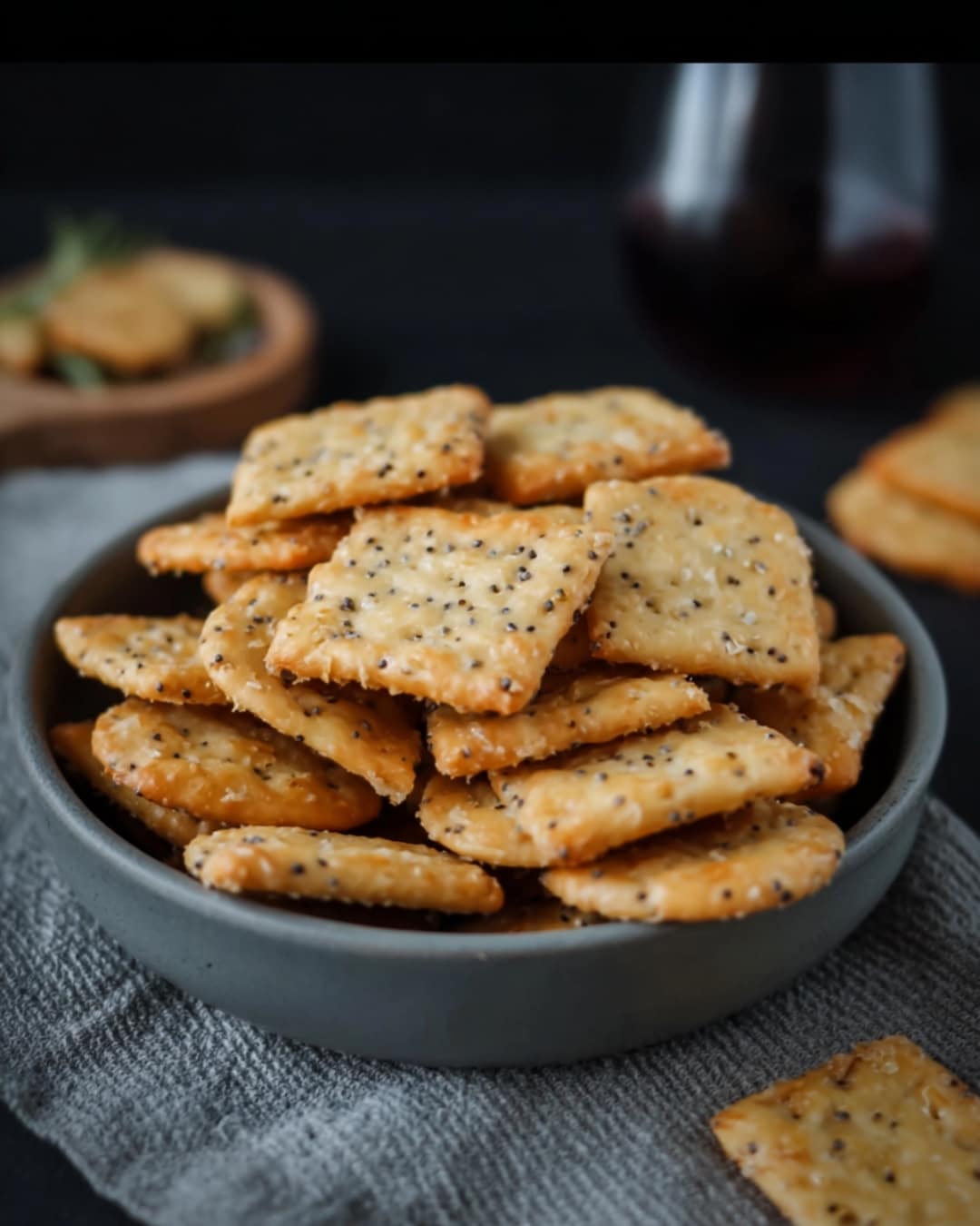Poppy Seed Salt Crackers