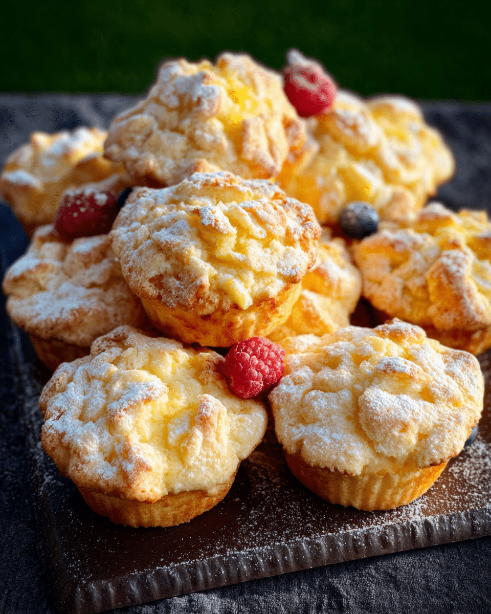 Soft & Fluffy Vanilla Custard Peach Muffins