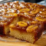 Banana Upside-Down Cake with Caramel Topping