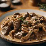 Creamy Beef and Mushrooms Stroganoff