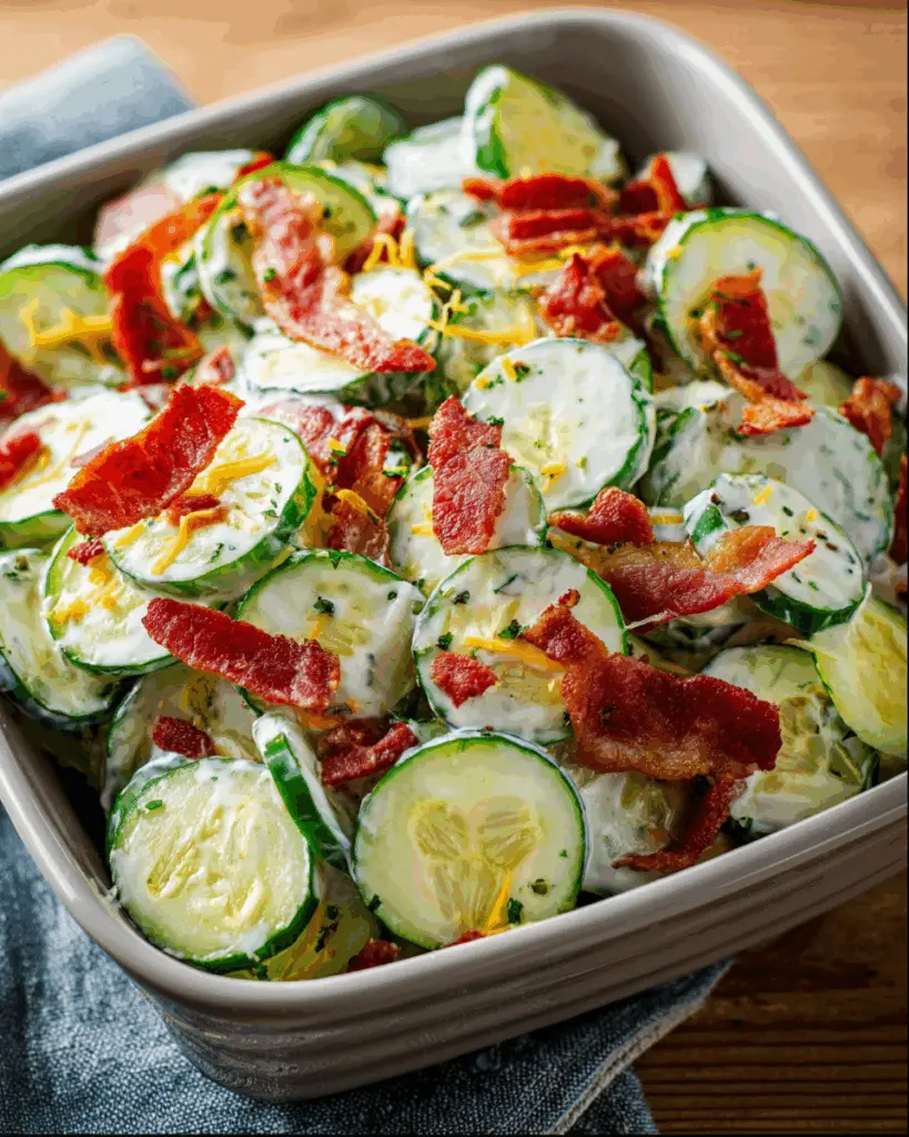 Fresh Cucumber Bacon Ranch Salad – Quick & Creamy Recipe