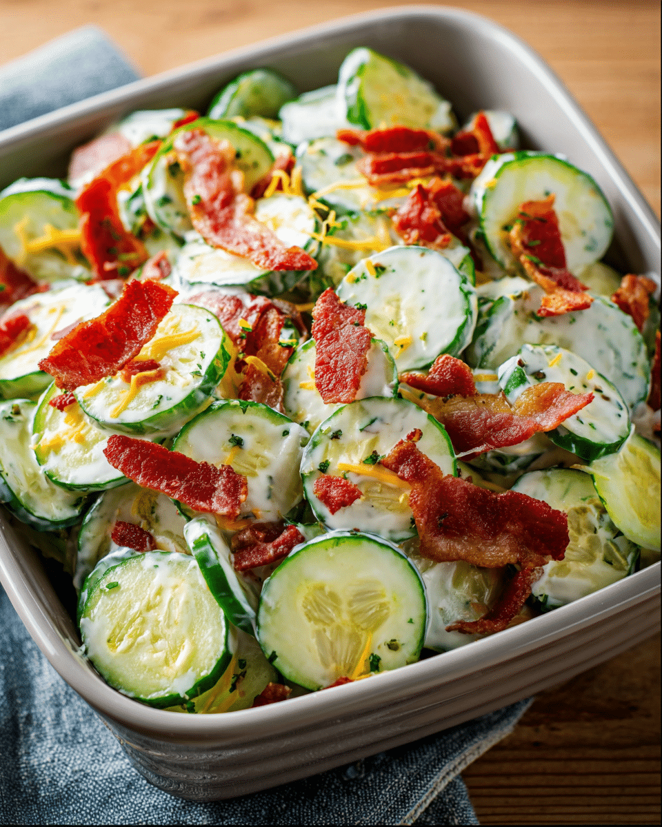 Fresh Cucumber Bacon Ranch Salad – Quick & Creamy Recipe