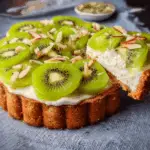 Fresh & Creamy Kiwi Almond Yogurt Tart