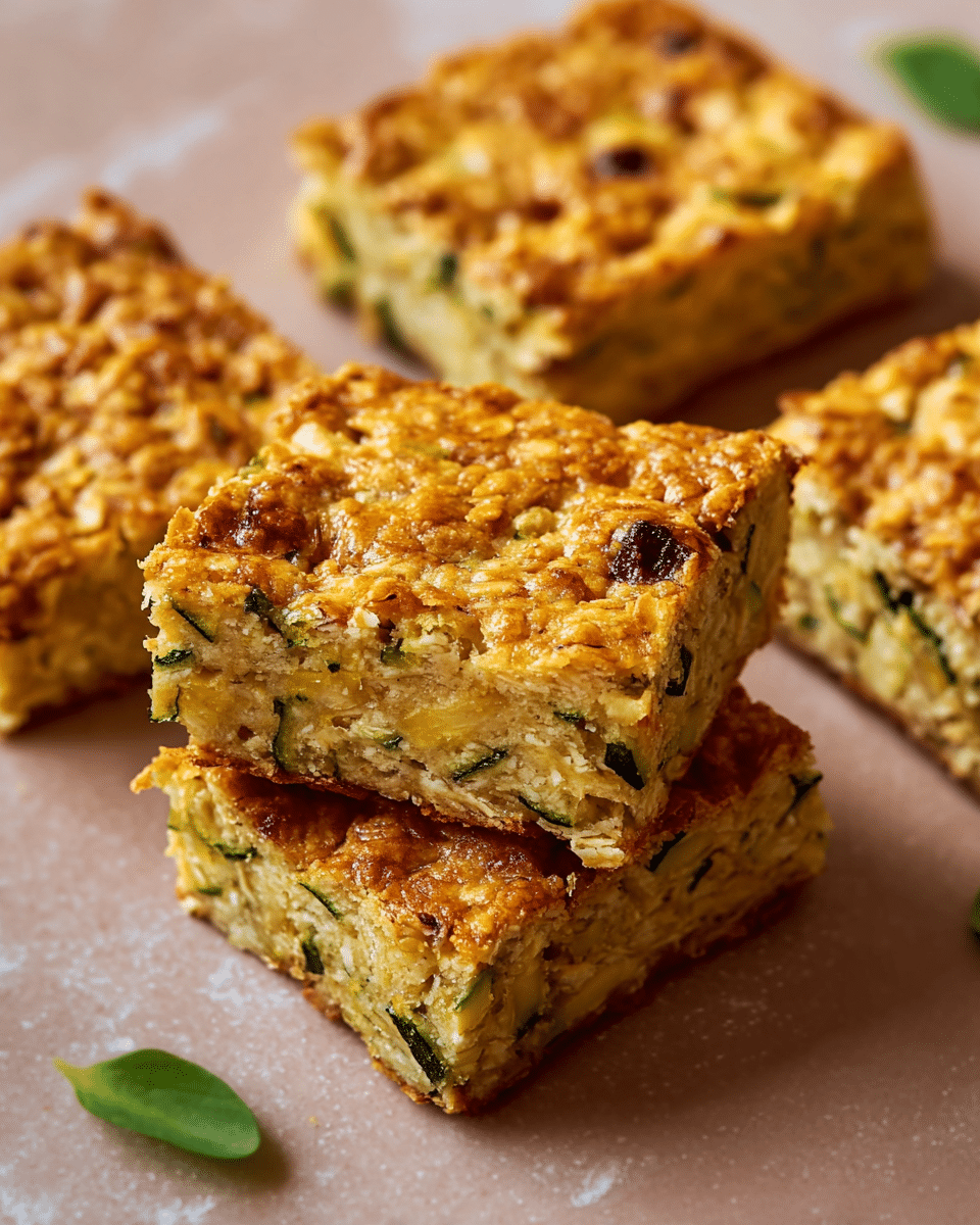 Healthy Oat & Zucchini Breakfast Bars