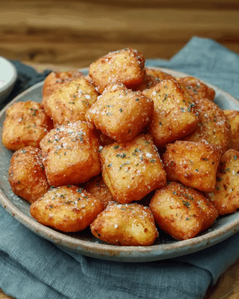 Stuffed Fried Dough Bites with Creamy Potato Filling