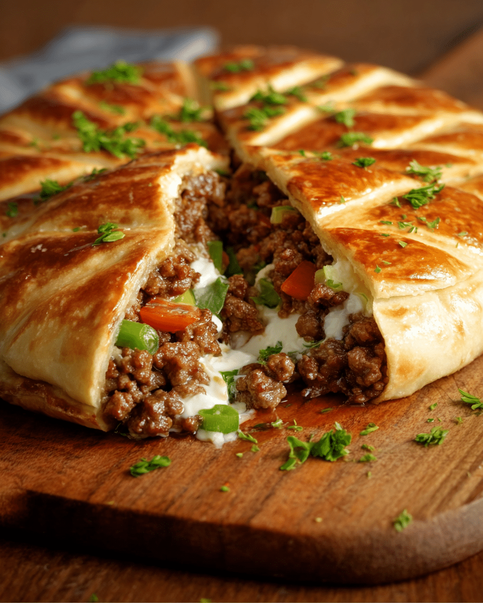 Flavor-Packed Ground Beef & Cheese Pita Wraps