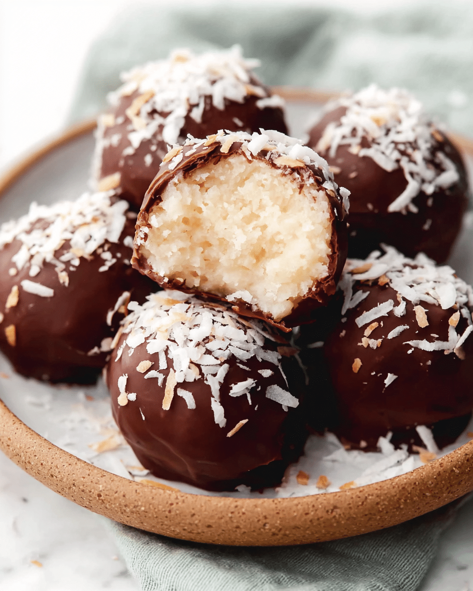 No-Bake Coconut Chocolate Truffles