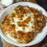 Baked Chinese Cabbage and Potato Dish with Mozzarella