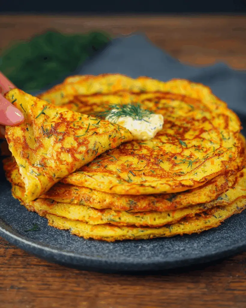 Carrot & Dill Savory Pancakes – Golden Veggie Delight