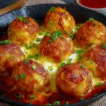Easy Cheesy Potato Balls in Rich Tomato Garlic Sauce