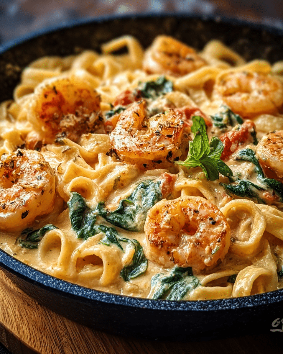Creamy Tuscan Shrimp Pasta