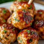 Easy Honey Glazed Chicken Meatballs
