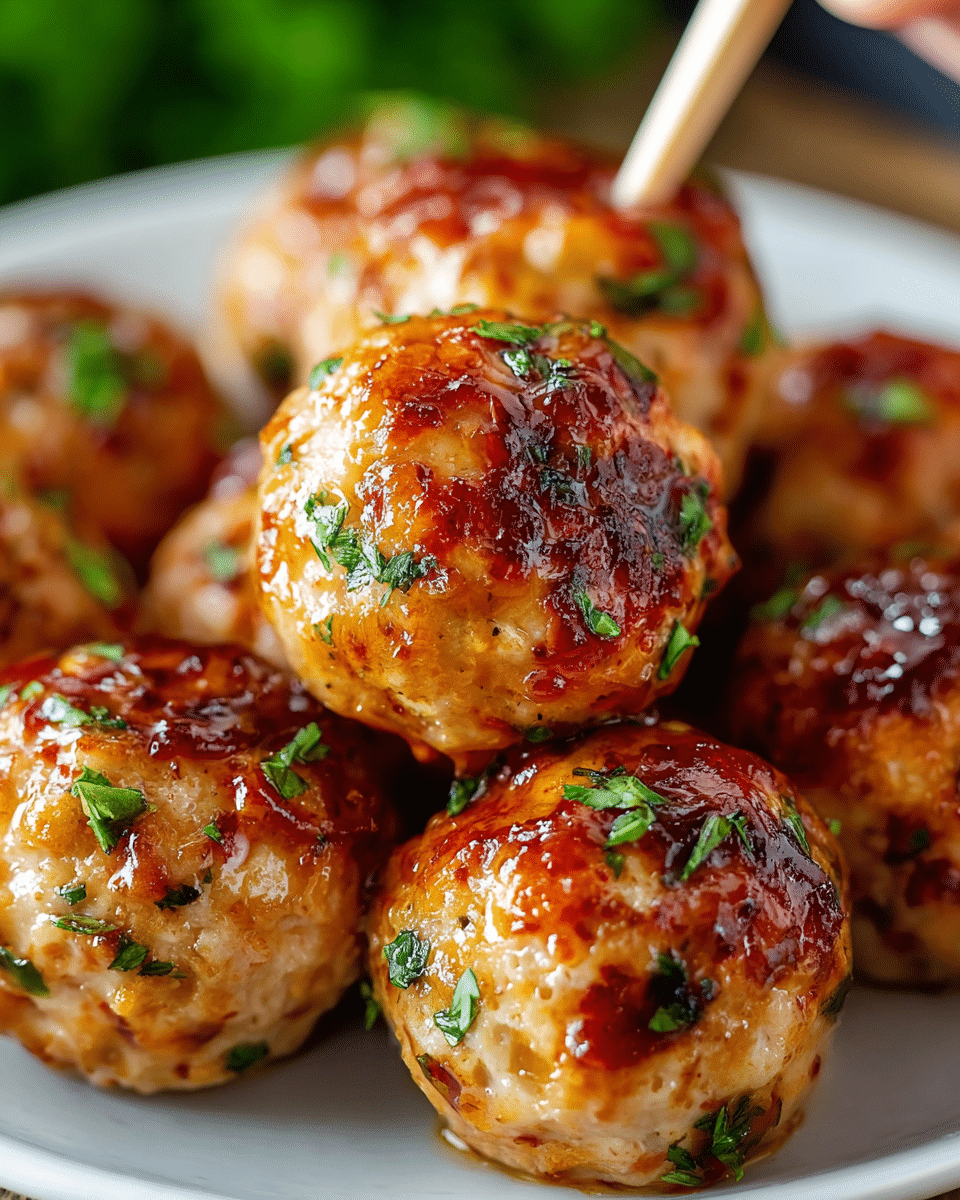 Easy Honey Glazed Chicken Meatballs