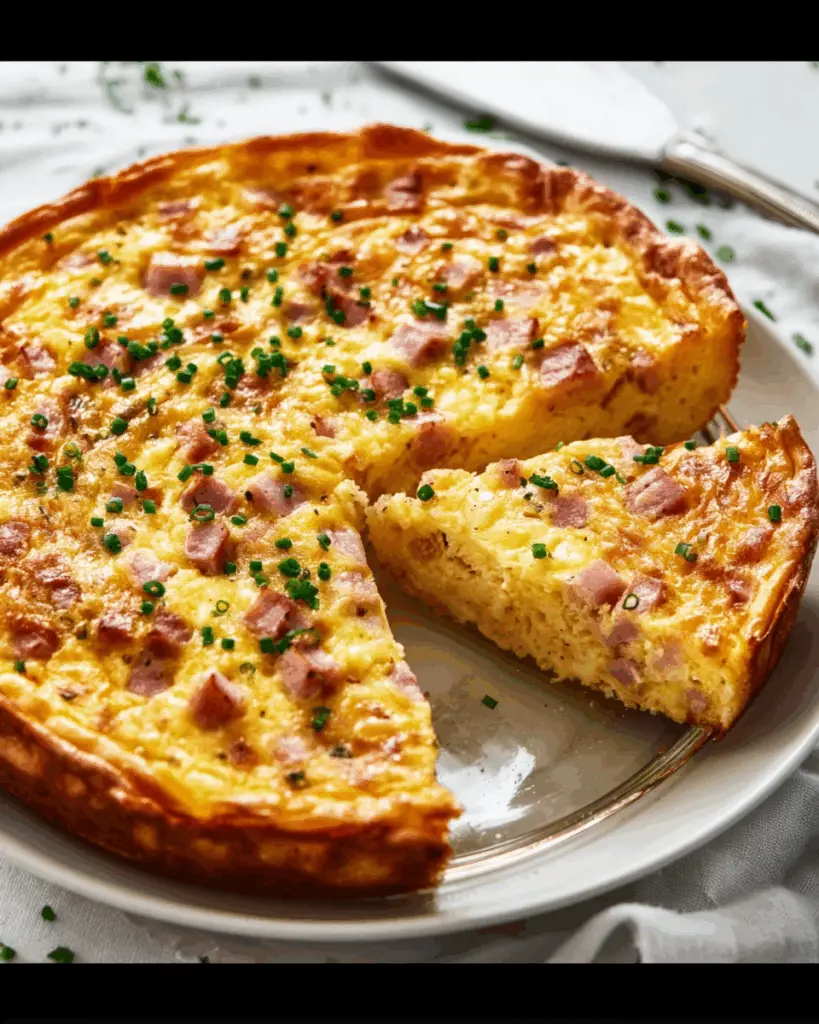 Easy Ham and Cheese Crustless Quiche – Low Carb Breakfast