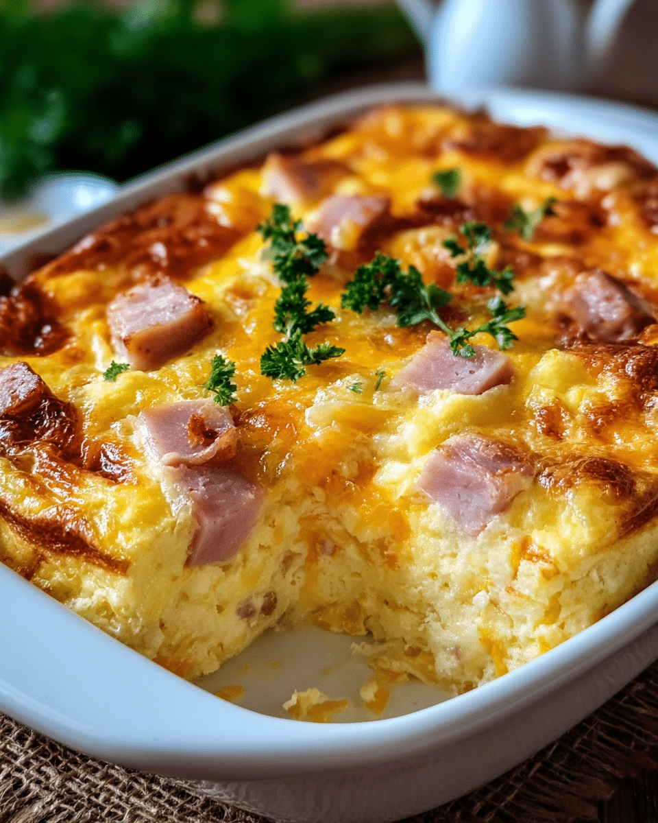 Ham Egg & Cheese Casserole