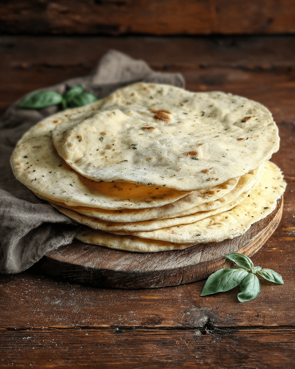 Homemade Basil-Infused Pita Bread – Easy Soft Flatbread