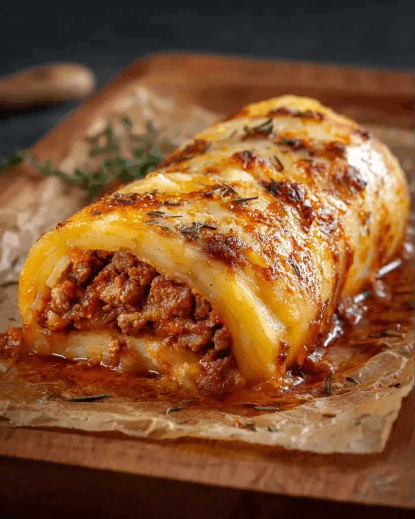 Cheesy Potato Roll Stuffed with Minced Meat